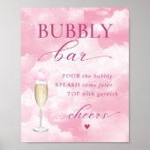 Ze staat op Cloud Nine Bubbly Bar Poster (Voorkant)
