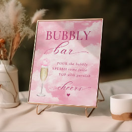 Ze staat op Cloud Nine Bubbly Bar Poster