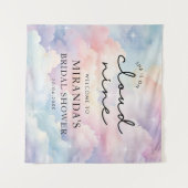 Ze staat op Cloud Nine Vrijgezellenfeest welkomstb Wandkleed (Voorkant (horizontaal))