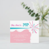 Ze staat op het punt om Baby shower te POPPEN. Kaart (Staand voorkant)