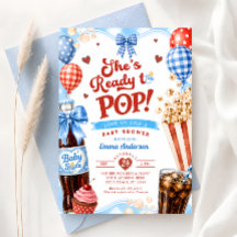 Ze staat op het punt om Soda Boy Baby Shower te ba