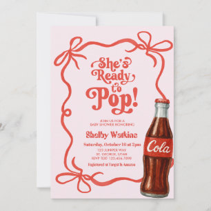 Ze staat op het punt om te baren Retro Rode Cola B Kaart