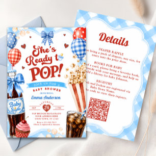 Ze staat op het punt te baren Jongens Baby Shower Kaart