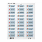 Ze staat op het punt te baren Retro Blauwe Gingham Etiket (Full Sheet)