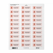 Ze staat op het punt te baren Retro Rode Gingham F Etiket (Full Sheet)