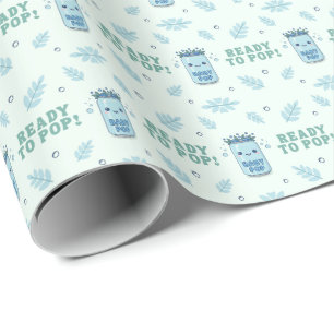 Ze staat op het punt te bevallen Baby Shower Jonge Cadeaupapier
