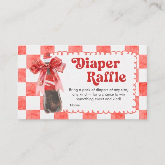 Ze staat op het punt te bevallen Baby Shower Luier Informatiekaartje (Voorkant)