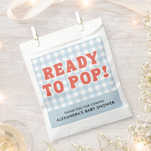 Ze staat op het punt te bevallen Baby Shower Retro Bedankzakje