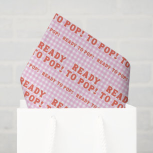 Ze staat op het punt te bevallen Baby Shower Roze Tissuepapier