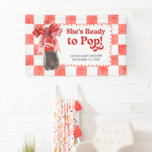 Ze staat op het punt te bevallen Baby Shower Spandoek