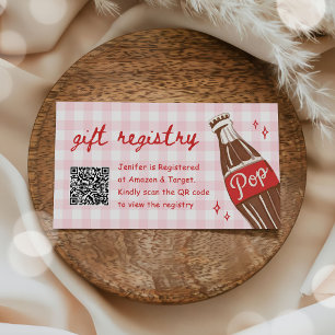Ze staat op knallen frisdrank QR-code cadeau regis Informatiekaartje