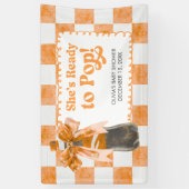 Ze staat op springen Baby Borrel Spandoek (Verticaal)