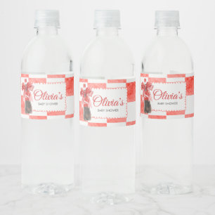 Ze staat op springen Baby Borrel Waterfles Etiket