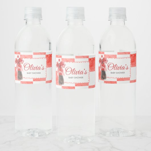 Ze staat op springen Baby Borrel Waterfles Etiket (Flessen)
