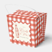 Ze staat op springen baby shower bedankdoosjes (Achterkant)