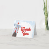 Ze staat op springen Baby Shower Bedankkaart (Voorkant)