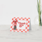 Ze staat op springen Baby Shower Bedankkaart (Voorkant)