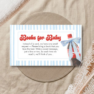 Ze staat op springen Baby Shower Boeken voor Baby Informatiekaartje