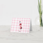 Ze staat op springen Baby Shower Frisdrank Bedankt (Achterkant)