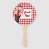 Ze staat op springen Baby Shower Handwaaier (Achterkant)