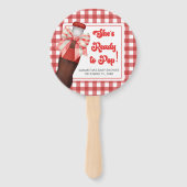 Ze staat op springen Baby Shower Handwaaier (Voorkant)