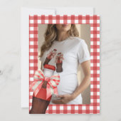 Ze staat op springen Baby Shower Kaart (Achterkant)