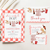 Ze staat op springen Baby Shower Kaart