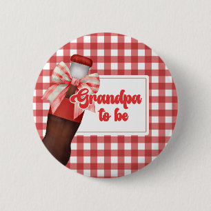 Ze staat op springen Baby Shower Opa Wordt Knop Ronde Button 5,7 Cm