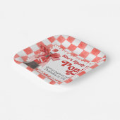 Ze staat op springen Baby Shower Papieren Bordje (Gebogen)