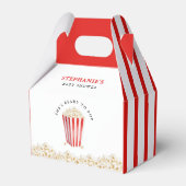 Ze staat op springen Baby Shower Popcorn Bedankdoosjes (Voorkant Zijde)
