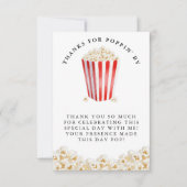 Ze staat op springen Baby Shower Popcorn Bedankt (Voorkant)