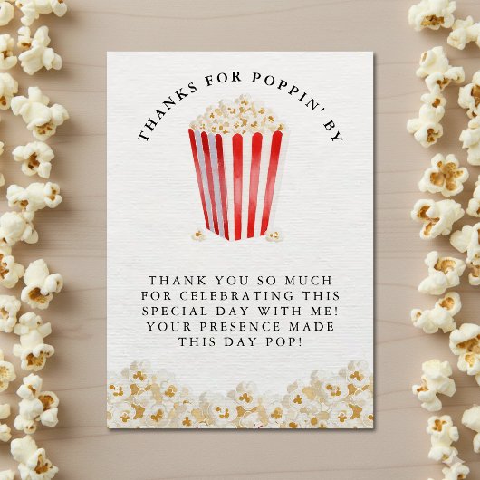 Ze staat op springen Baby Shower Popcorn Bedankt