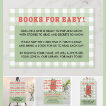Ze staat op springen Baby Shower Retro groene Ging