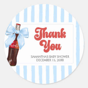 Ze staat op springen Baby Shower Ronde Sticker