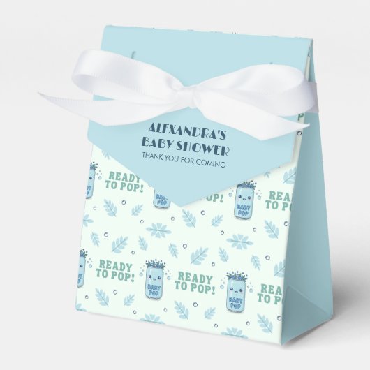 Ze staat op springen Blauw Boho Kawaii Frisdrank Bedankdoosjes (Voorkant Zijde)