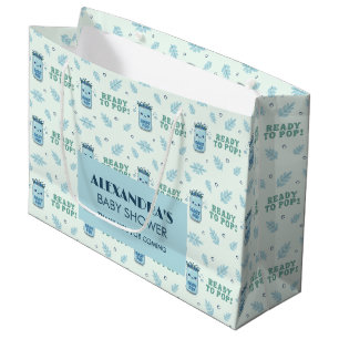 Ze staat op springen Blauw Boho Kawaii Frisdrank Groot Cadeauzakje