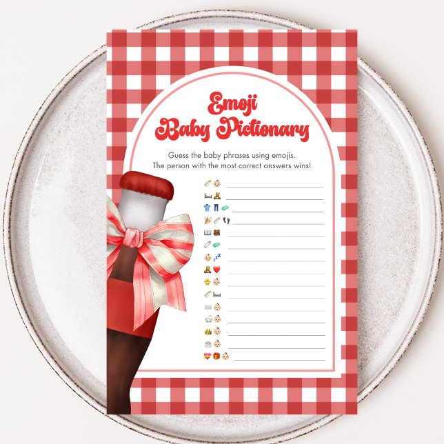 Ze staat op springen Borrel Emoji Pictionary Spel (She's Ready to Pop Baby Shower Game)