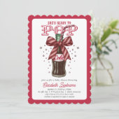 Ze staat op springen Cola Fles Baby Shower Kaart (Staand voorkant)