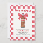 Ze staat op springen Fles Baby Shower Kaart (Voorkant)