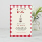 Ze staat op springen Fles frisdrank Retro babyshow Kaart (Staand voorkant)