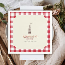 Ze staat op springen Fles frisdrank Retro babyshow