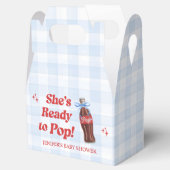 Ze staat op springen Frisdrank Baby Shower Bedankdoosjes (Geopend)