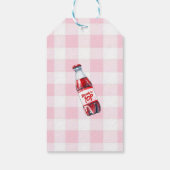 Ze staat op springen frisdrank baby shower cadeaut cadeaulabel (Achterkant)