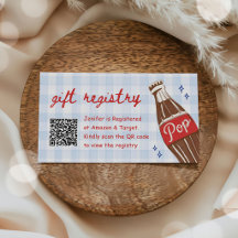 Ze staat op springen frisdrank QR-code cadeau regi