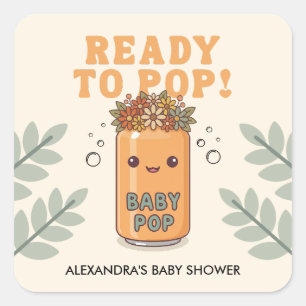 Ze staat op springen Gender Neutraal Boho Kawaii Vierkante Sticker
