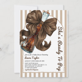 Ze staat op springen Neutrale Boog Baby Shower Kaart
