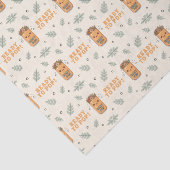 Ze staat op springen Oranje Boho Kawaii Frisdrank Tissuepapier (Detail)