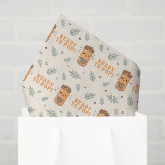 Ze staat op springen Oranje Boho Kawaii Frisdrank Tissuepapier (Cadeauzakje)