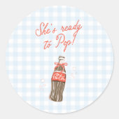 Ze staat op springen Ronde cirkel Labelstickers Sticker (Voorkant)
