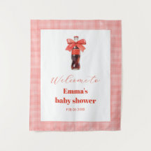 Ze staat op springen Rood Frisdrank Baby Shower